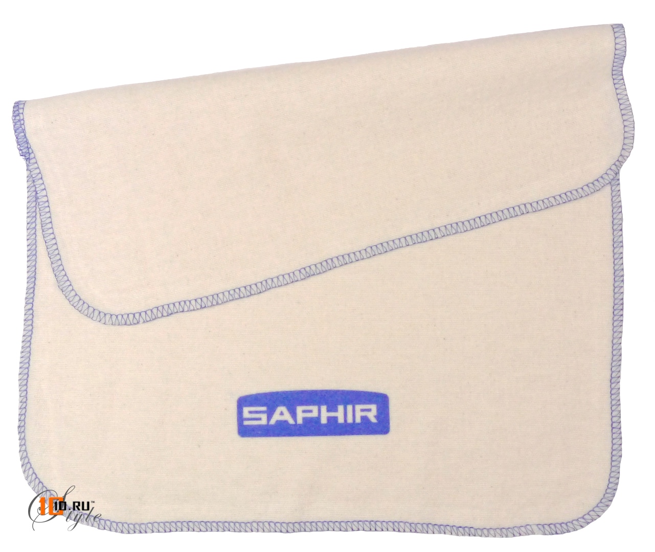 Хлопковая полировочная салфетка Saphir для обуви большая 30 х 38 см с логотипом