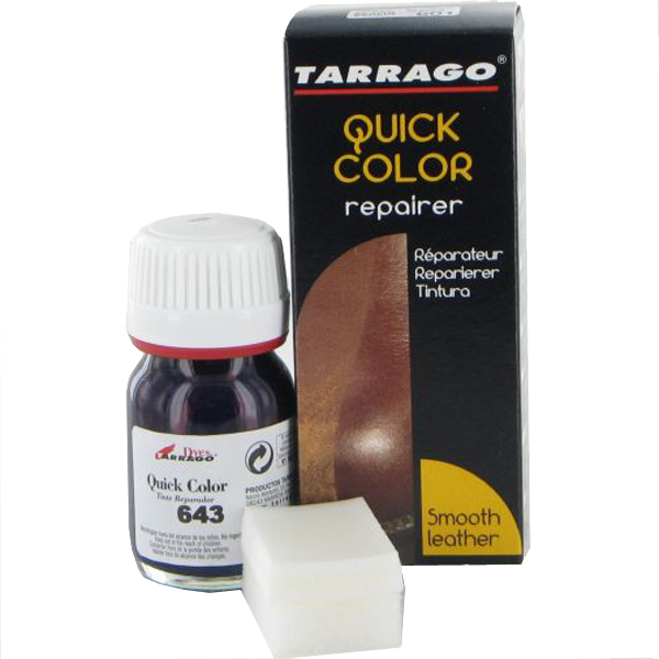 Профессиональный крем-востановитель для гладкой натуральной и синтетической кожи Tarrago QUICK COLOR (цвет: золото, серебро) (25 мл)