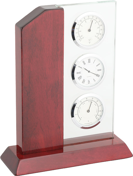 Часы настольные с термометром и гигрометром Linea del Tempo A9109