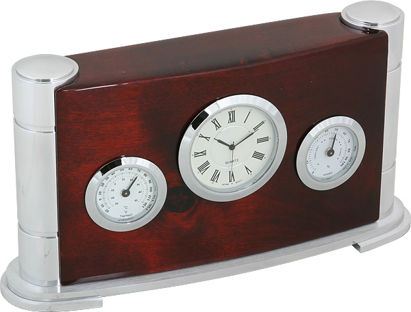 Часы настольные с термометром и гигрометром Linea del Tempo A9211