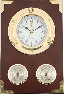 Настенные часы "Иллюминатор" с термометром и гигрометром Sea Power CK205